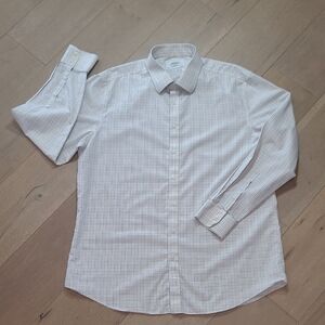 Charles Tyrwhitt Shirt Men's sz 18/37 Multicolored Plaid Non Iron Slim Fit Shirt